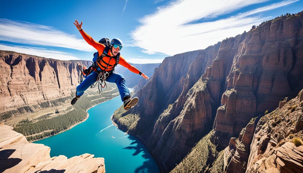 BASE jumping thrill-seeking adventures